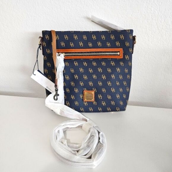 Dooney & Bourke Handbags - NEW Dooney & Bourke | Gretta Lani Monogram Navy Blue Crossbody Purse Bag Womens